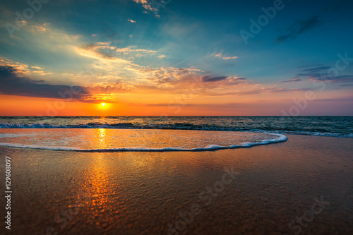 Beautiful sunrise over the sea