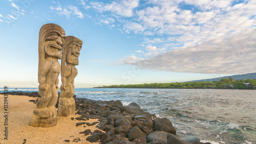 Plakat Obrazy w Pu'uhonua O Honaunau National Historical Park, Big Island, Hawaii