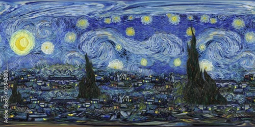 Starry Night - VR 360 Animation - Loop © Creuxnoir