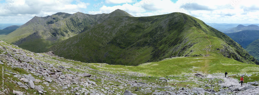 Hillwalking on the MacGillycuddy Reeks in Killarney, County Kerry, Ireland