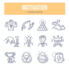 Motivation Doodle Icons