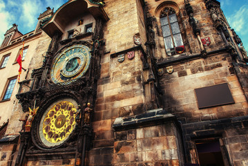 Astronomical clock in Prague, Czech Republic Europe