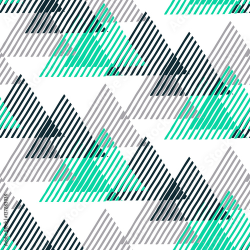 Fototapeta na wymiar Geometryczny wzór z abstrakcyjnymi trójkątami