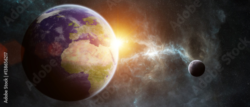 Planet Earth in space 3D rendering elements of this image furnished by NASA