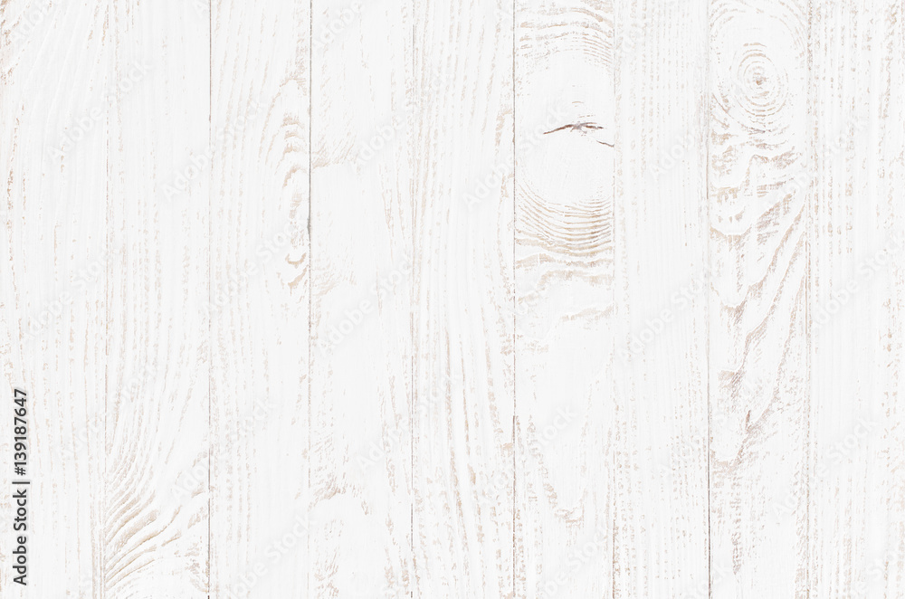 white wood texture background, wooden table top view