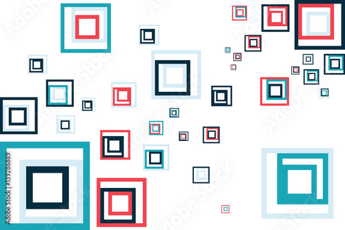 Fototapeta abstract graphics square boxes in colors