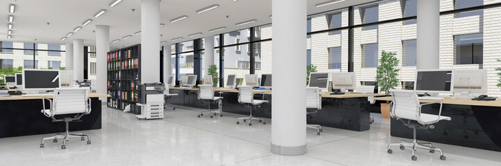 Großraumbüro - Bürogebäude - Bürofläche - Gewerbefläche - Immobilie - Panorama