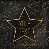 Walk of fame star illustration. Famous reward symbol.