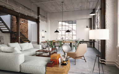 modern luxury vintage Loft Apartment - Modernes Fabrik Loft