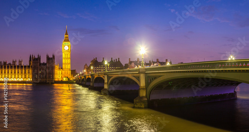 Big Ben, Parliament, Westminster bridge in London