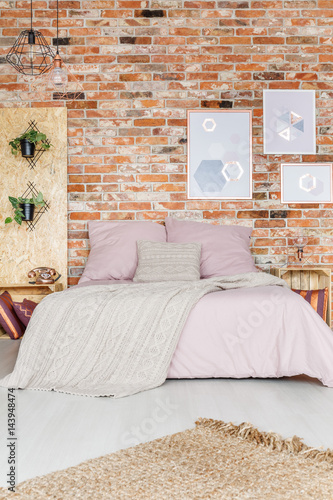 Bedroom with pink additions