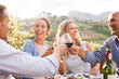 Friends raising toast Friends raising toast