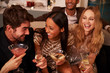 Group Of Friends With Drinks Enjoying Cocktail Party Group Of Friends With Drinks Enjoying Cocktail Party