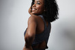 beauty young mixed race model with shiny makeup beauty young mixed race model with shiny makeup