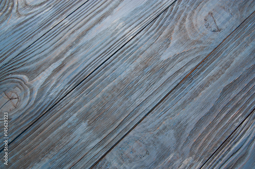 Naklejka dekoracyjna Blue wooden planks background