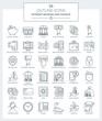 Outline Icons of Banking and Finance