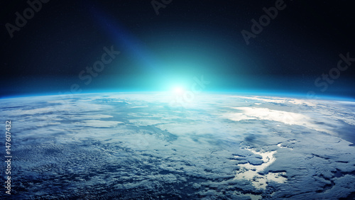Planet Earth in space 3D rendering elements of this image furnished by NASA