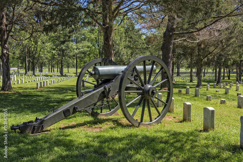 Fotoobraz na płótnie Cannon At The Stones River National Battlefield And Cemetery