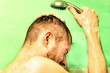 the man cries under a shower the man cries under a shower