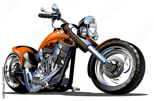 Fotoobraz na płótnie Wektor kreskówka motocykl. Dostępny format wektorowy EPS-8 oddzielony grupami i warstwami w celu łatwej edycji
