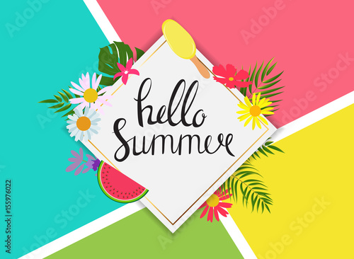Summer Abstract Background Vector Illustration