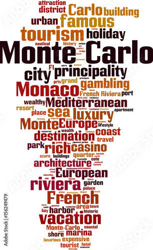 Fototapeta Monte Carlo word cloud