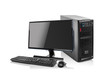 Modern desktop PC computer isolated. Modern desktop PC computer isolated.