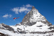 Helicopter next to Matterhorn Helicopter next to Matterhorn