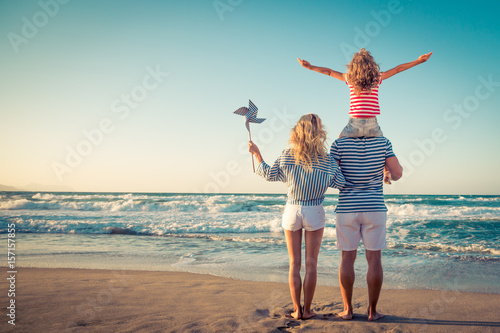 Happy family having fun on summer vacation Happy family having fun on summer vacation