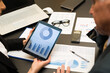 Business data on a tablet Business data on a tablet