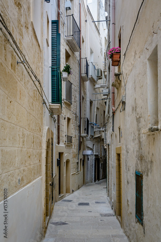 Fototapeta A narrow alley in Monopoli, Puglia, Italy