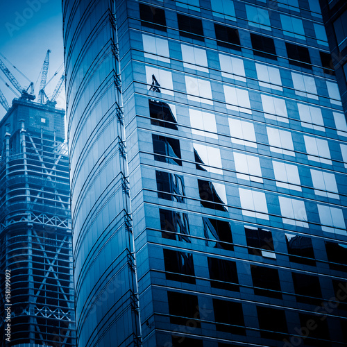 Close-Up Of Modern Office Buildings,Shanghai,China.
