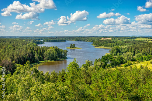 Obraz Fotograficzny Masurian Lake District, Landscape lake Jedzelewo, Stare Juchy
