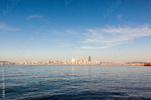 Seattle skyline on a clear sunny day