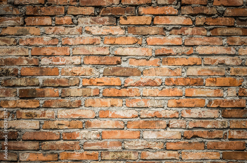 Vintage red brick wall background