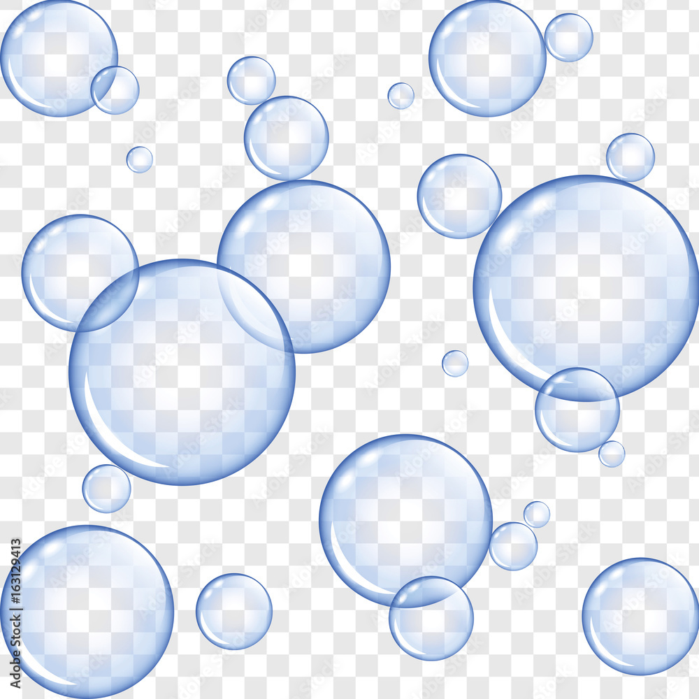 blaue seifenblasen transparenz