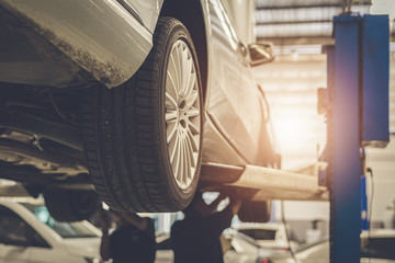 Mechanic repairing a car