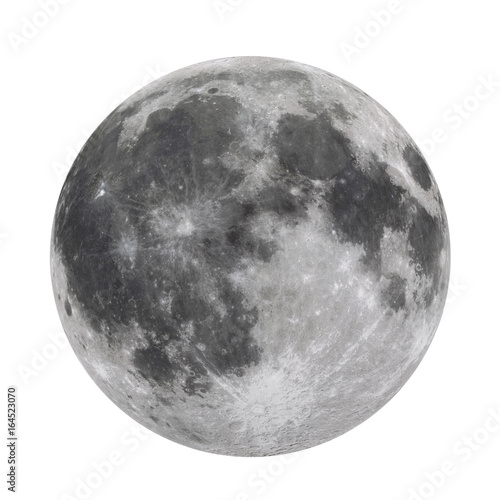 Zdjęcie XXL Full Moon Isolated (Elementy tego zdjęcia dostarczone przez NASA)