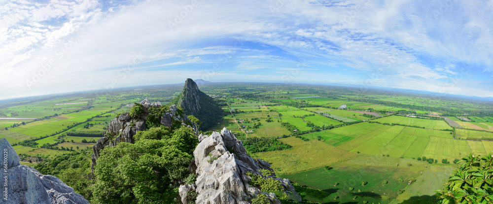 panoramic view of Khao Nor, Nakhon Sawan, Thailand