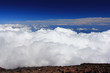 Clouds above mountain high and blue sky Clouds above mountain high and blue sky