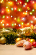 New year theme decorations with fir cones New year theme decorations with fir cones