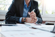Business people analyse high performance solution. Business people analyse high performance solution.
