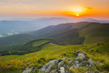 Sunset in the mountains