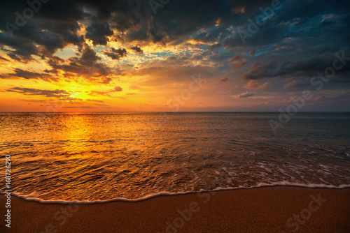 Beautiful sunrise over the sea