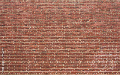 Red Brick Wall with Horizontal Pattern