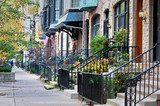 City Life. Row houses in one of Chicago's many upscale neighborhoods.