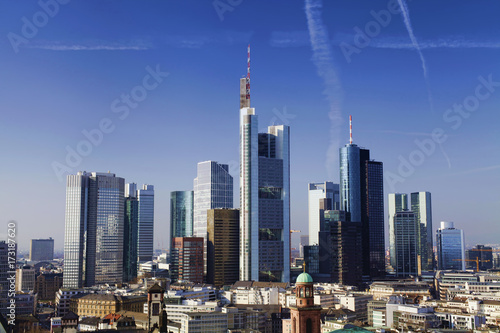 Frankfurt am Main city skyline in daylight
