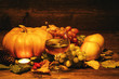 pumpkins, grapes and grape juice, apples. on a wooden surface pumpkins, grapes and grape juice, apples. on a wooden surface