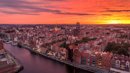 Zachód słońca nad Gdańskiem