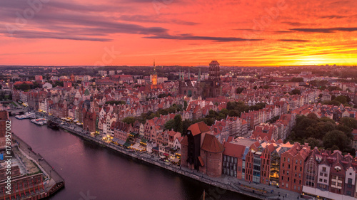 Zachód słońca nad Gdańskiem